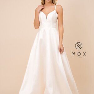 NEW WEDDING BRIDAL Satin Sweetheart Neck A-Line Prom Dress NXT406